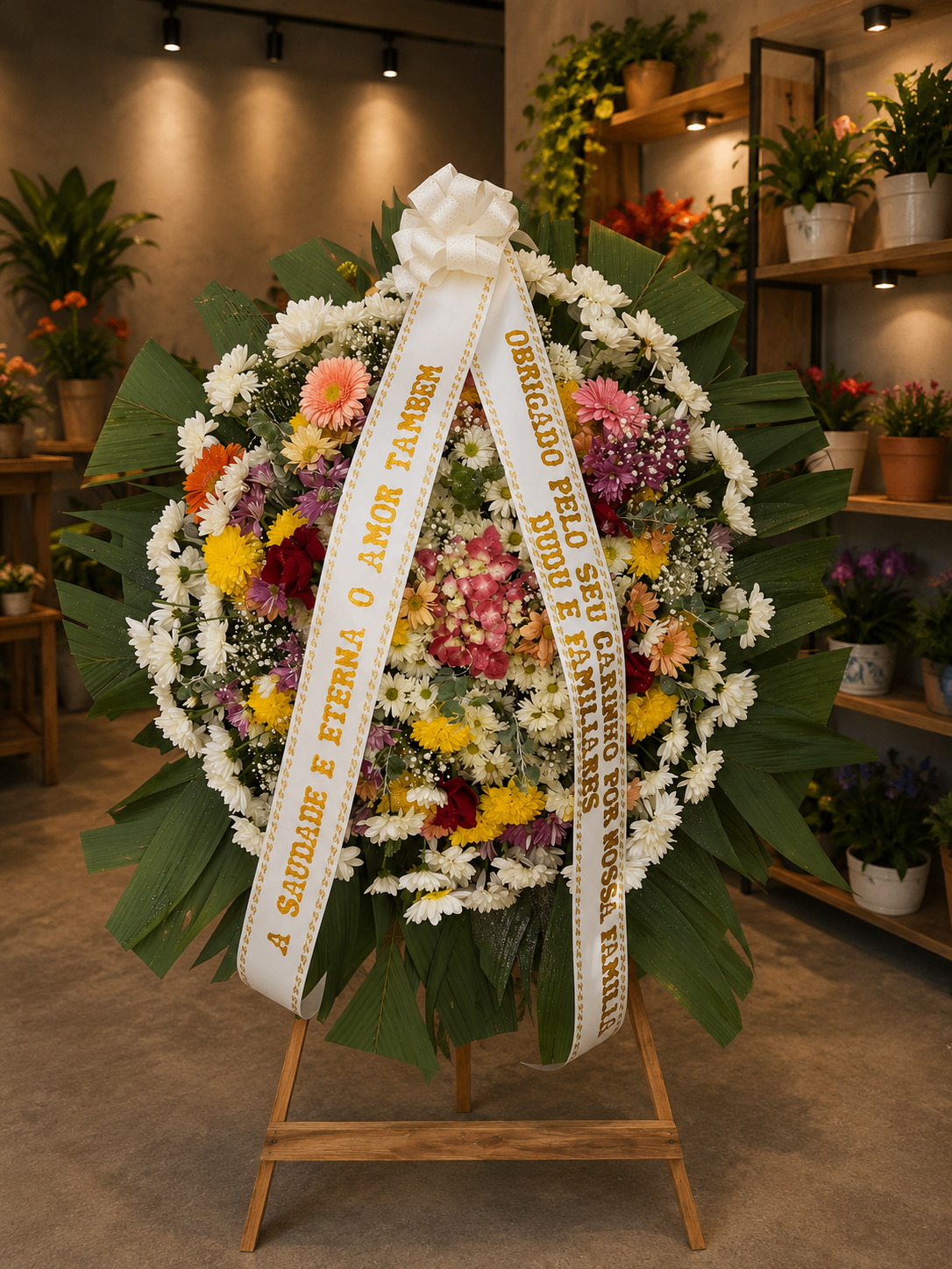 Coroa de flores para velório modelo Coroa Padrão — foto 1