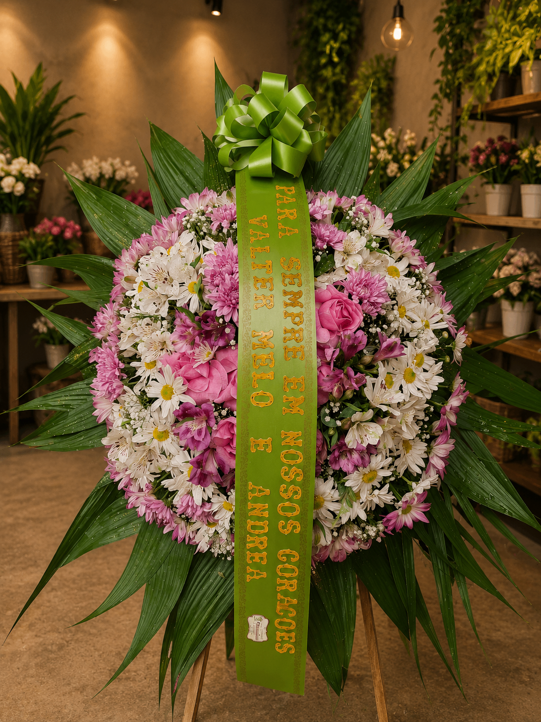 Coroa de flores para velório modelo Coroa Padrão — foto 2